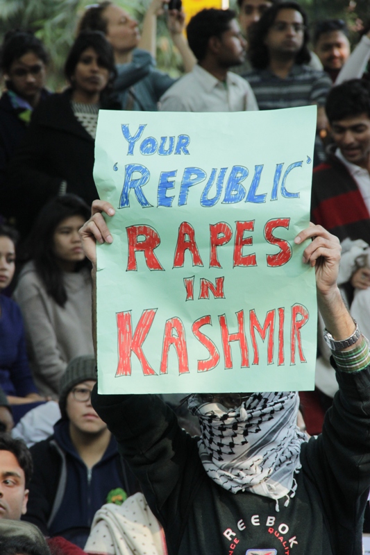 Poster seen in Delhi during 'Reclaim the Republic' Protest against Rape on 26, January 2013 - Photograph by Monica Dawar